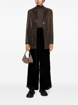 Aksamitne spodnie plisowane Uma Wang czarne