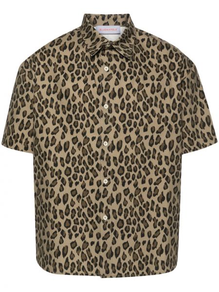 Chemise à imprimé à imprimé léopard Bluemarble