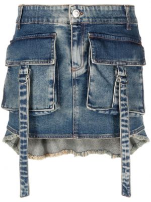Džínsová sukňa s vreckami Blumarine modrá