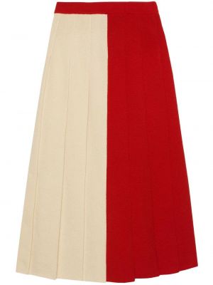 Plisovaná vlnená midi sukňa Gucci