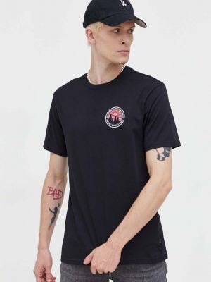 Bavlněné tričko s potiskem Billabong černé