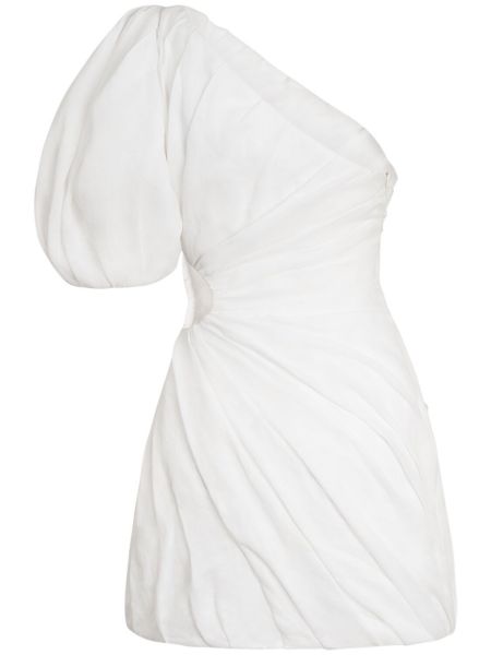 Drapované mini šaty Chloé bílé