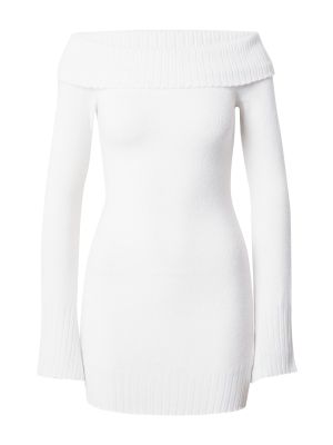 Плетена плетена рокля Shyx бяло