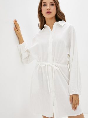 Платье-рубашка Mist белое