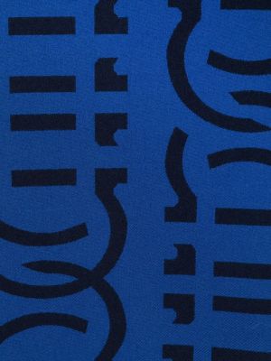 Echarpe à imprimé en jacquard Ferragamo bleu