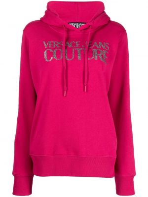 Trykt hettegenser Versace Jeans Couture rosa