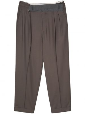 Pantalon large plissé Magliano marron