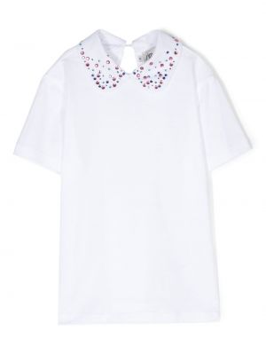 Camicia con cristalli Simonetta bianco