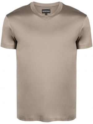 T-shirt i lyocell Emporio Armani grön