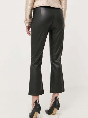 Jednobarevné kalhoty s vysokým pasem Liu Jo černé