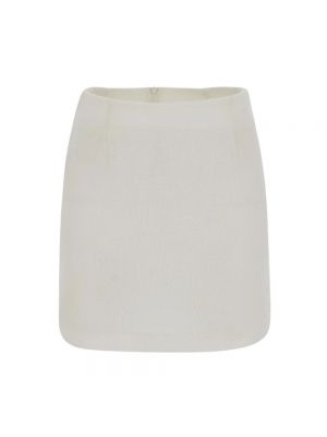 Mini spódniczka wełniana tweedowa Tagliatore biała