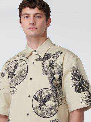 Βαμβακερό πουκάμισο με σχέδιο Dries Van Noten
