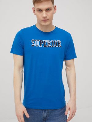 Bombažna majica Produkt By Jack & Jones modra