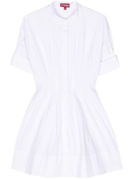 Robe droite en coton Staud blanc