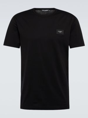 Koszulka bawełniana Dolce&gabbana czarna