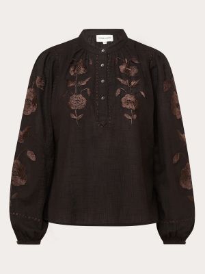 Blusa de algodón Antik Batik negro