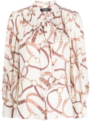 Блуза с панделка Lauren Ralph Lauren бяло