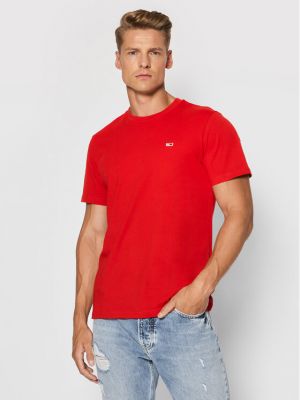 Marškinėliai Tommy Jeans raudona