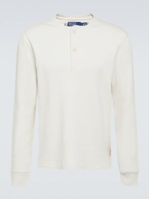 Bavlnený sveter Polo Ralph Lauren biela