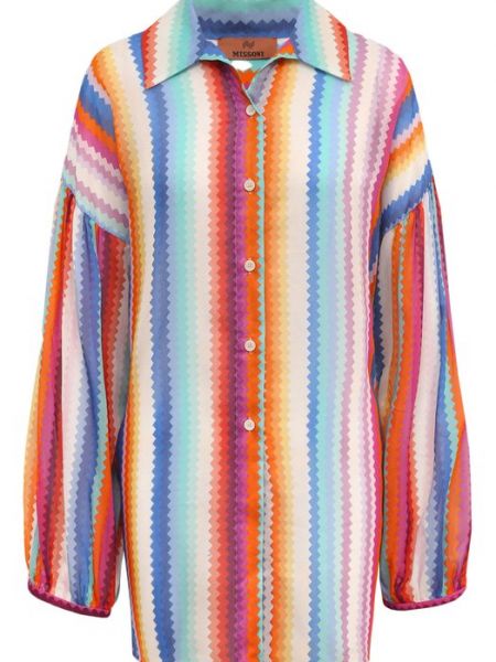 Хлопковая шелковая блузка Missoni