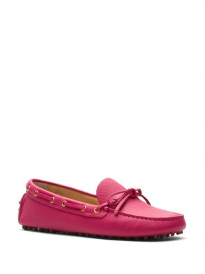Kožené loafers Car Shoe růžové