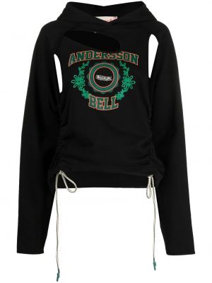 Hoodie aus baumwoll mit print Andersson Bell schwarz