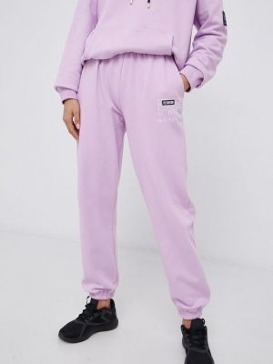 Хлопковые брюки P.e Nation фиолетовые