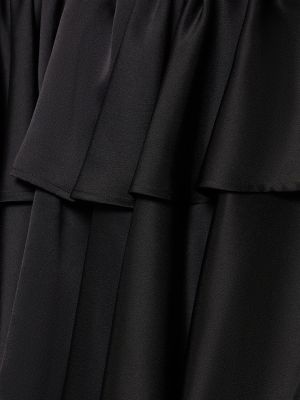 Plisované saténové midi sukně Noir Kei Ninomiya černé