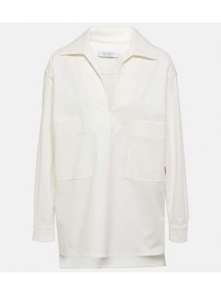 Oversized bavlněná košile Max Mara bílá