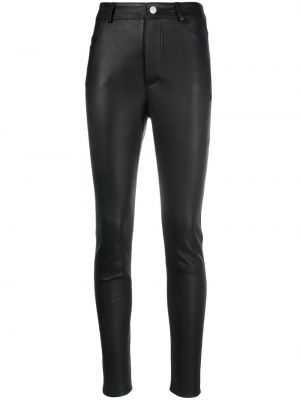 Skinny δερμάτινο παντελόνι Desa 1972 μαύρο