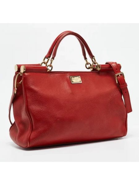 Bolsa de hombro de cuero Dolce & Gabbana Pre-owned rojo