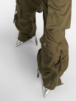 Pantalon cargo en coton The Attico vert
