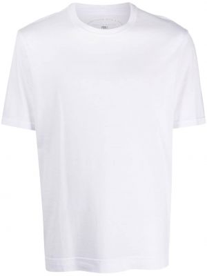 T-shirt con scollo tondo Fedeli bianco
