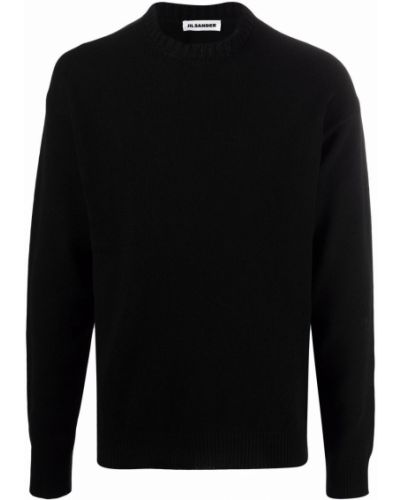 Jersey de tela jersey de cuello redondo Jil Sander negro