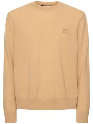 Suéter de lana de punto Acne Studios beige