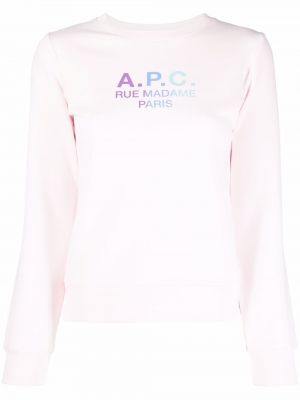 Sweatshirt aus baumwoll A.p.c. pink