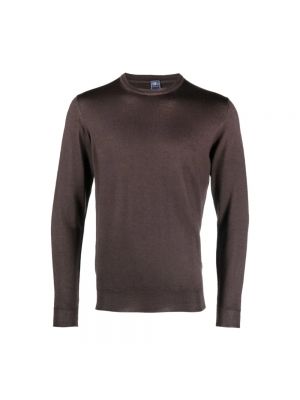 Sweter z wełny merino Fedeli brązowy
