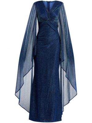 Modré dlouhé šaty Talbot Runhof