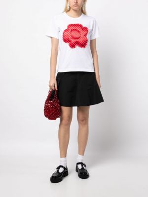 Květinové bavlněné tričko Comme Des Garçons Girl