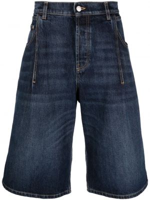 Szorty jeansowe skórzane Alexander Mcqueen