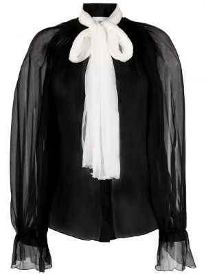 Прозрачна копринена блуза с панделка Atu Body Couture