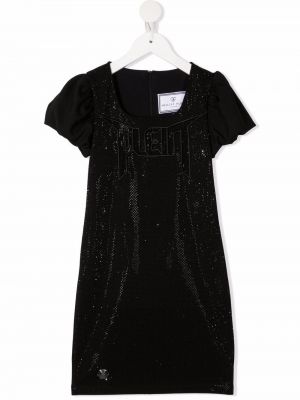 Pigget dress for jenter Philipp Plein Junior svart