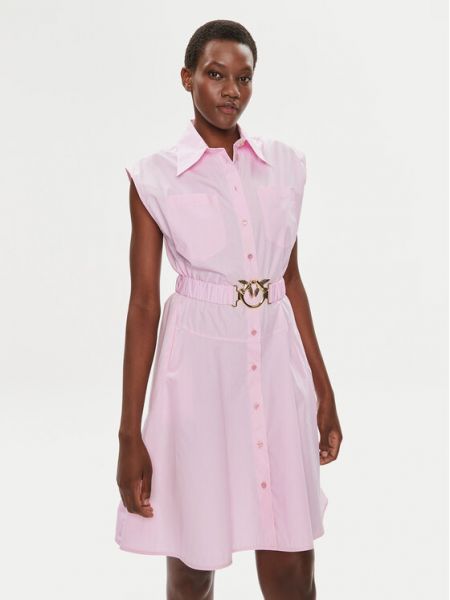 Φόρεμα σε στυλ πουκάμισο Pinko ροζ
