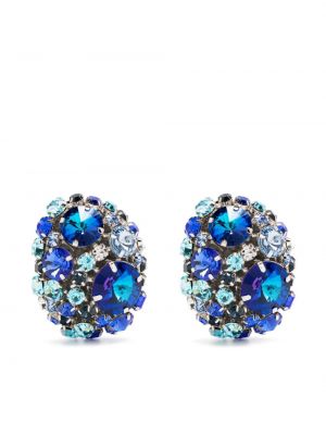 Ohrring mit kristallen Area blau