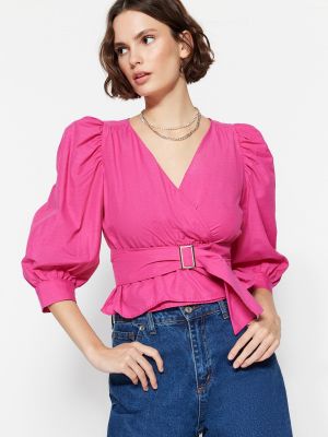 Bluzka Trendyol różowa