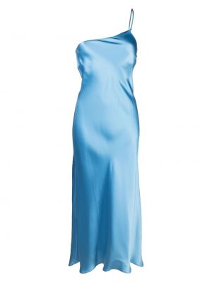 Svilena obleka Maison Essentiele modra