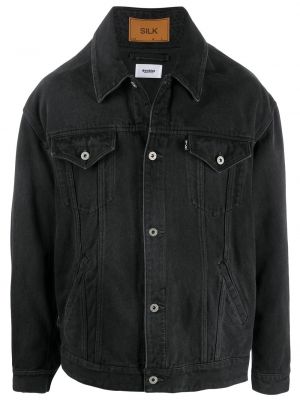 Dūnu džinsa jaka ar pogām Doublet melns