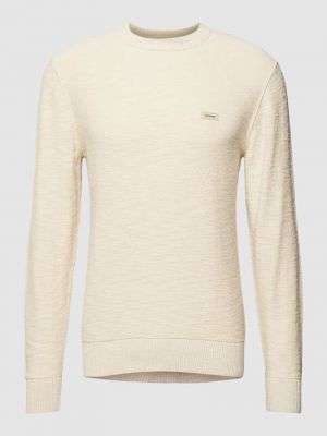 Dzianinowy sweter Ck Calvin Klein beżowy