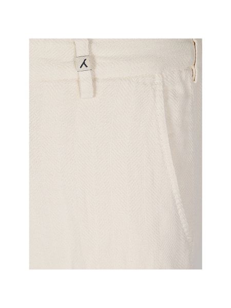 Pantalones chinos de lino de algodón Myths blanco
