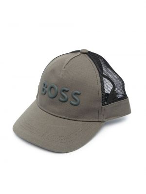 Cappello con visiera ricamato Boss Kidswear verde
